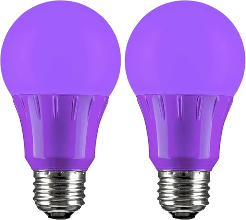 Miniatura 17 de Sunlite 80146 - Foco de luz LED de color A19, 3 W (equivalente a 25 W), base mediana E26, no regulable, certificación UL, decoración de fiestas