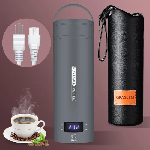 Miniatura 7 de Hervidor Eléctrico de Viaje Portátil Pequeño Mini Hervidor de Té y Café, Hervidor de Agua con 4 Controles de Temperatura, Acero Inoxidable 304