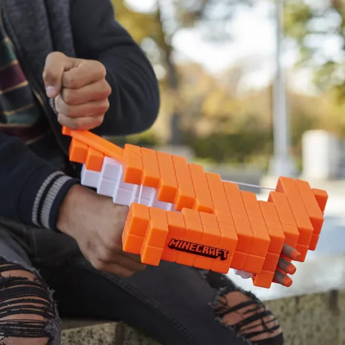 Miniatura 3 de Ballesta de dardos Nerf Minecraft Pillager, incluye 3 dardos Elite, acción real de ballesta, juguetes para niños y niñas de 8 años en adelante