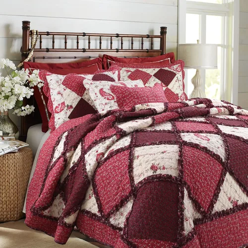 Miniatura 10 de Cozy Line Home Fashions - Juego de ropa de cama reversible de 100% algodón con patchwork real cosido a mano, color mostaza amarilla, estilo granja
