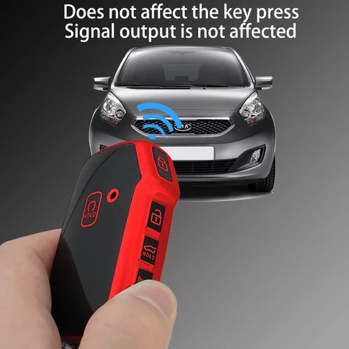 Miniatura 6 de Kirsnda - Funda para llavero Kia con hebilla de metal, funda protectora de TPU suave, 4-5 botones para llavero remoto Kia Cerato Ceed Forte NIRO