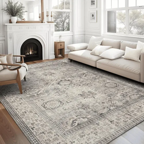 Miniatura 30 de ReaLife Rugs Alfombra pasillo lavable a máquina - Sala de estar, dormitorio, baño, cocina, entrada, oficina - Acolchada de pelo bajo, resistente a