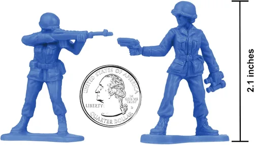 Miniatura 2 de BMC - Figuras de plástico para mujer, 36 unidades, color azul, fabricadas en Estados Unidos