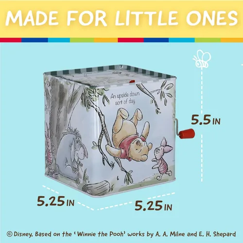 Miniatura 4 de KIDS PREFERRED Disney Baby Winnie The Pooh Jack-in-The-Box - Juguete musical para bebés, multicolor, 6.5 pulgadas