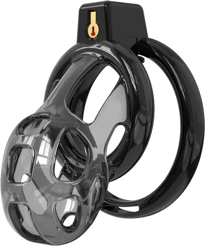 Miniatura 7 de Soft Rubber Male Chastity Cage, with 6 Size Rings, Invisible Lock Man Penis Exercise Bondage Gear & Accessories Lightweight Adult Sex Toys (Black, S)