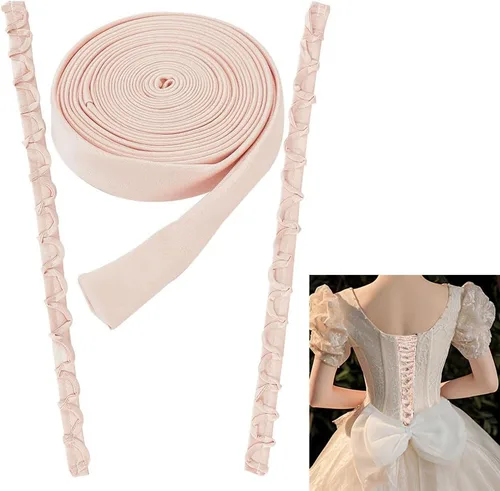 Miniatura 7 de BENECREAT Kit de espalda de corsé plateado, juego de cordones ajustables para vestidos de boda y graduación, reemplazo de cremallera de 3 piezas