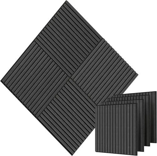 Miniatura 15 de PIWA Paneles de listones acústicos de madera, 94 x 24 pulgadas, 2 unidades, superficie MDF de 0.472 in con núcleo absorbente de sonido de 0.394