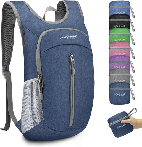 Miniatura 14 de ZOMAKE Mochila ultraligera plegable de 20L, mochilas plegables pequeñas resistentes al agua para senderismo, mochila de día colapsable para mujeres