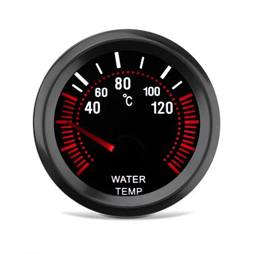 Medidor de temperatura del agua para automóvil, 2 pulgadas, 2.047 in, 12 V, 104.0-248.0 °F, universal mecánico, eléctrico, medidor de temperatura