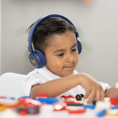 Miniatura 4 de BuddyPhones POP Fun Auriculares plegables Bluetooth para niños + micrófono, funciona con cable o inalámbrico, limitación de volumen SafeAudio