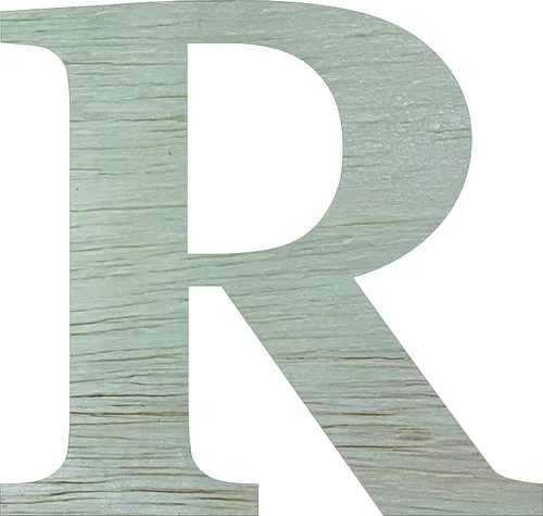 Miniatura 26 de Letras de madera para colgar en la pared de 15 pulgadas B Times New Roman Font, decoración de madera DIY Shape Letter, encantador cuarto de bebé sin