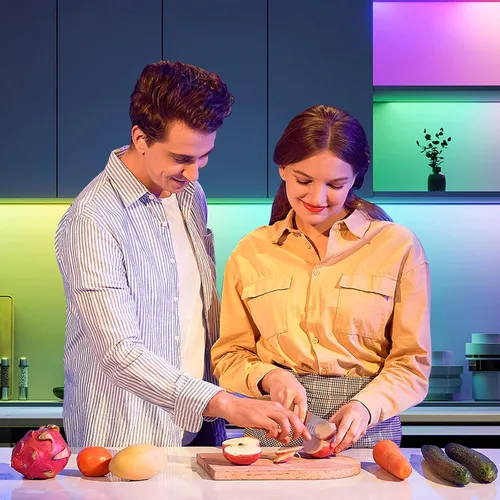 Miniatura 2 de Tiras de Luces LED, 50 pies RGB Inteligente con Sincronización Musical Bluetooth App y Control Remoto, Luces LED Alimentadas por USB para TV