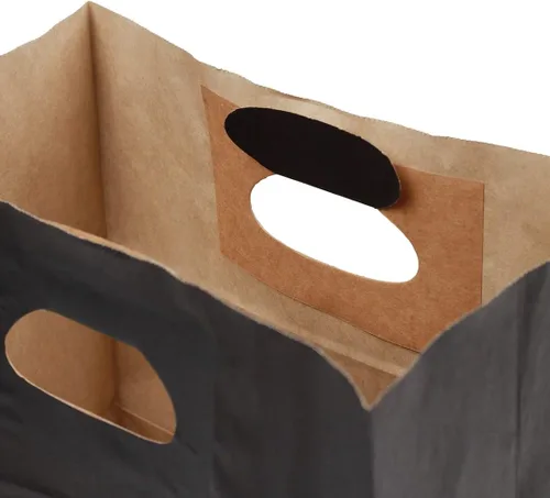 Miniatura 14 de Bag Tek Rectangle Paper Take Out Bag - with Handles - 11" x 7" x 11" - 100 count box
