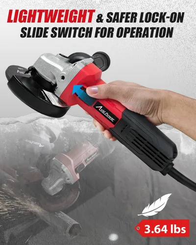 Miniatura 6 de AVID POWER Amoladora angular, herramientas eléctricas de molienda y corte de 7.5 amperios de 4-1/2 pulgadas con ruedas de molienda y corte, disco