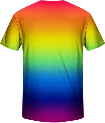 Miniatura 4 de Hombres Casual Cuello Redondo Impresión Jersey Tops Moda Patrón Camisa Fitness Deportes Manga Corta Camiseta Blusa