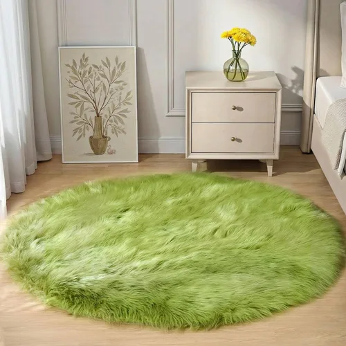Miniatura 10 de Goolela Alfombra esponjosa de piel sintética de oveja sintética de 4 x 6 pies, color gris, para dormitorio, mesita de noche, alfombra suave de felpa
