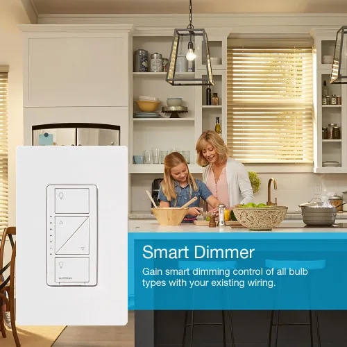 Miniatura 7 de Lutron Caseta - Interruptor de atenuación inteligente original (requiere Lutron Smart Hub), para luces LED, 150 vatios, un solo polo/3 vías, no Negro
