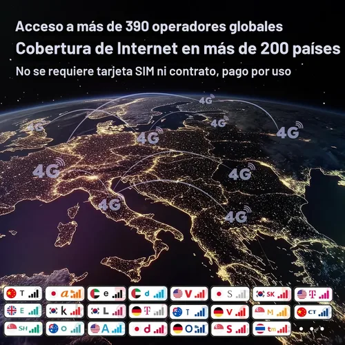 Miniatura 3 de GlocalMe DuoTurbo 4G LTE Hotspot WiFi portátil para viajes en más de 200 países, dispositivo de punto de acceso móvil con datos globales de 1.1GB