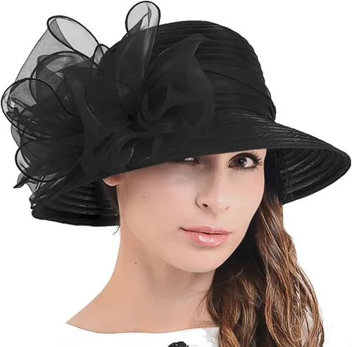 Ascot Kentucky Church Derby Bowler Cloche Sombrero Bowknot Organza Bridal Dress Cap S051