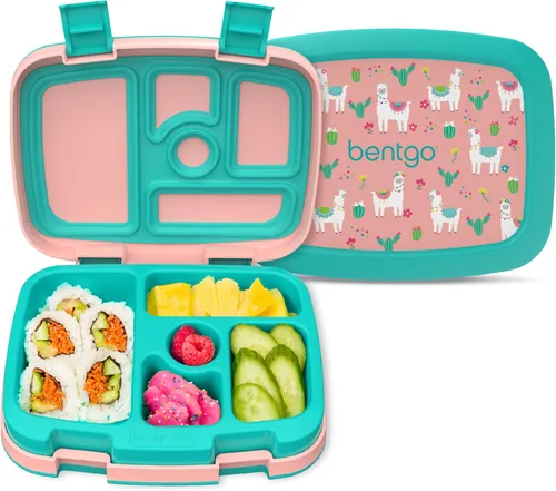Miniatura 39 de Bentgo Kids Prints - Lonchera de 5 compartimentos estilo bento, a prueba de derrames, porciones de tamaño ideal para niños de 3 a 7 años, duradera