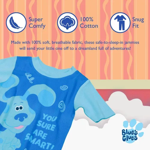 Miniatura 3 de Nickelodeon Paw Patrol Baby Shark Juego de pijama de algodón de 4 piezas Blue's Clues