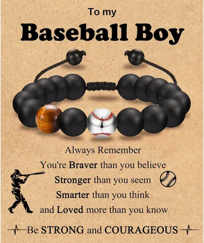 IKIATY Pulsera de fútbol, béisbol, baloncesto, fútbol, regalos para adolescentes, niños, jugadores, hijos, nietos, sobrinos, amigos, hermano,