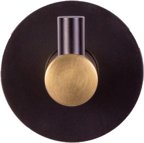 Miniatura 6 de Design House 582734-BGD Kelton - Gancho para bata, color negro mate, dorado satinado