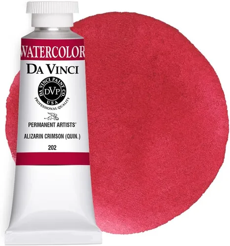DA VINCI PAINTS Pintura Acuarela Profesional para Artistas, Alizarin Crimson (Quinacridone), 37ml Índigo