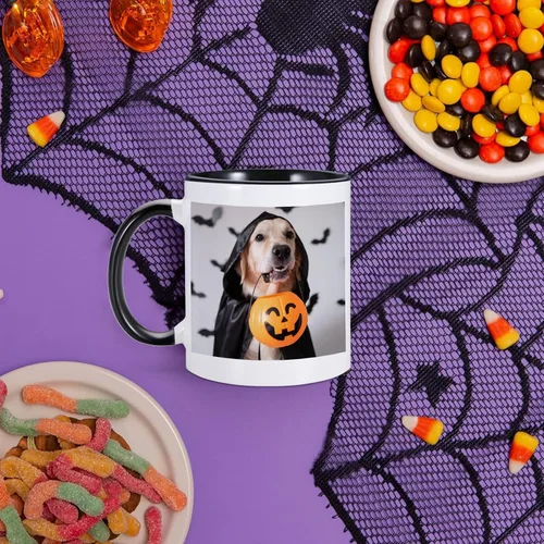 Miniatura 7 de Taza de café personalizada de Halloween, con foto e imagen, logotipo, texto, regalos personalizados para Halloween, Navidad, cumpleaños, novio
