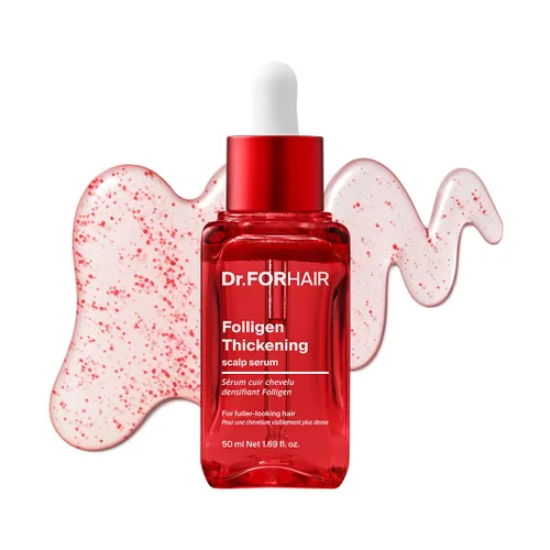 Dr.FORHAIR Folligen - Suero espesante para el cuero cabelludo, 1.7 onzas, suero de densidad de biotina para cabello más grueso y de aspecto más