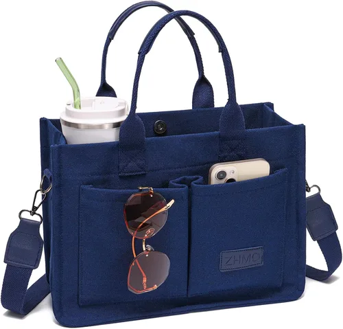 Miniatura 14 de ZHMO Bolso de lona para mujer, bolsos cruzados para mujer, bolsos de trabajo para computadora portátil, bolso grande de mano para enfermera