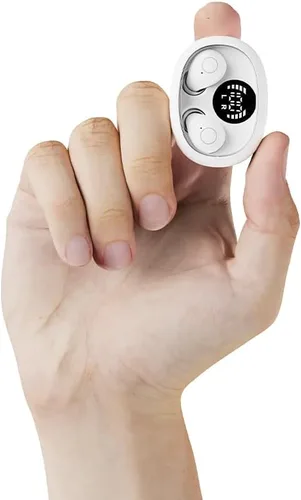 Miniatura 10 de Pequeños auriculares invisibles para dormir, inalámbricos más pequeños, Bluetooth, de perfil bajo, microdiminutos y discretos, con micrófono
