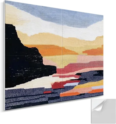 Miniatura 21 de Paquete de 8 Paneles Decorativos Absorbentes de Sonido, Arte de Pared Absorbente de Sonido, Arte de Pared Acústico de 48 x 32 Pulgadas