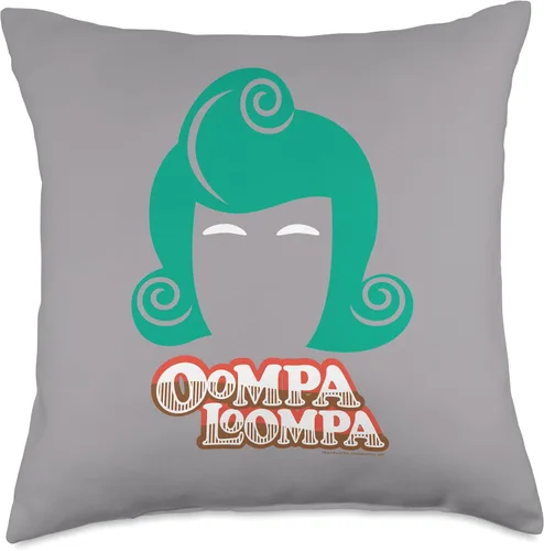Miniatura 5 de Willy Wonka Chocolate Factory Oompa Loompa - Almohada (16.0 x 16.0 in), multicolor