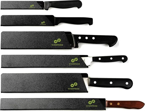 EVERPRIDE Juego de funda para cuchillos de chef (juego de 6 piezas) protectores universales para cuchillos de chef y cuchillos de cocina, duradero,