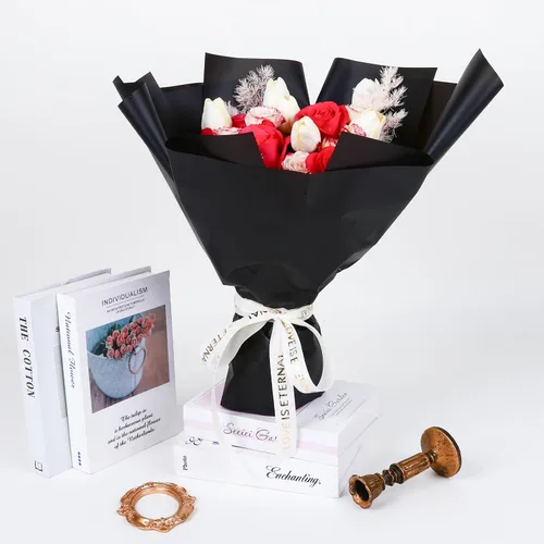 Miniatura 6 de FUHITIM - 20 hojas de papel impermeable para suministros de florista, envoltura de ramos de flores y regalos de bodas, cumpleaños, bricolaje