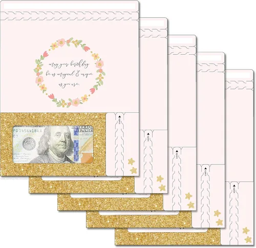 Miniatura 15 de Tarjeta de boda, con dos aperturas de tira para desgarrar, con ventana de plástico transparente que deja ver dinero, cheques o tarjetas de regalo