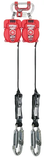 Miniatura 8 de Miller Honeywell Ademco Miller Twin Turbo - Sistema de protección contra caídas de 6 pies con conector G2 y ganchos de aluminio para barras
