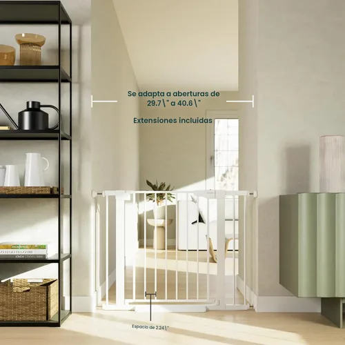 Miniatura 2 de Cumbor Puerta para bebés de 29.7 a 40.6 pulgadas para escaleras, puerta de perro ganadora de los premios Mom's Choice Awards para puertas, puertas