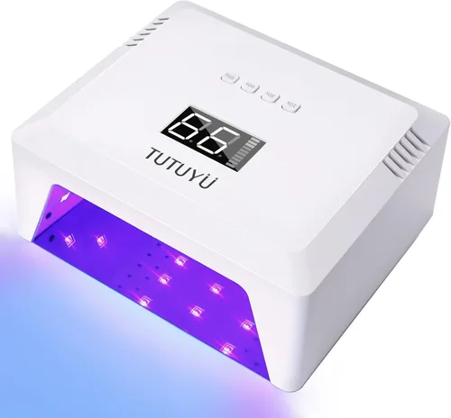 Miniatura 6 de Lámpara de uñas LED UV de 72 W, secador de uñas de diseño compacto para esmalte de gel con 4 temporizadores, sensor automático, longitud de onda