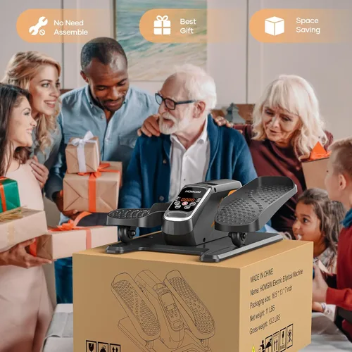 Miniatura 7 de HOMGIM Máquina elíptica para debajo del escritorio, ejercitador de piernas motorizado silencioso con control remoto inteligente, programas manuales