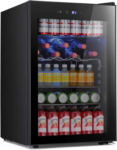 Miniatura 15 de Antarctic Star 18L Mini Fridge Cooler 24Can, Beverage Refrigerator with Quiet Compressor, LED Light,Freestanding Small Fridge with Electronic