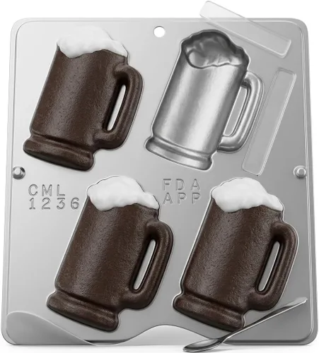 Miniatura 4 de Taza de cerveza Molde de caramelo de chocolate mediano 1236 con 4 cavidades