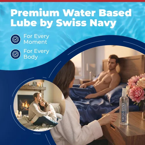 Miniatura 2 de Swiss Navy Lubricante Premium a Base de Agua - 16 oz - Gel Lubricante para Hombres, Mujeres y Parejas - Seguro para Juguetes - Fórmula que No Mancha