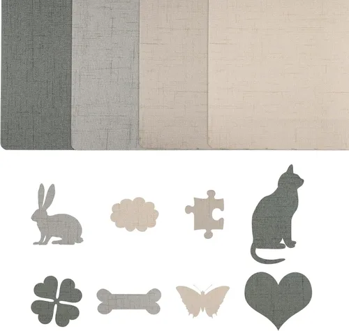 Miniatura 6 de HARFINGTON 2 parches de reparación de tela de 7.8 x 11.8 pulgadas, parche autoadhesivo de lino fino para sofá, ropa, cojín, almohada, gris y verde