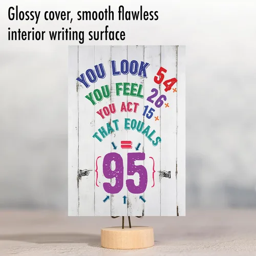 Miniatura 3 de NobleWorks - Tarjeta de feliz cumpleaños del 95º hito - Tarjeta divertida para niños de 95 años, humor para personas mayores - Ecuación de edad 95