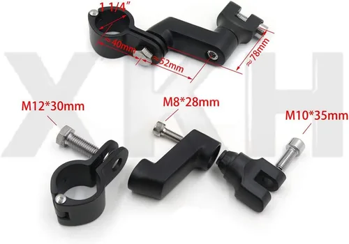 Miniatura 6 de Abrazaderas de carretera de 1.25" Estriberas de pie grandes compatibles con TRIUMPH ROCKET 3 2300CC [B00YWC7QPE]