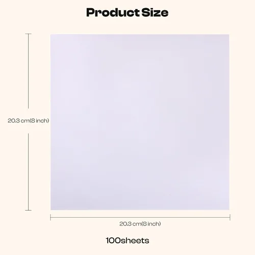 Miniatura 2 de Caydo 100 hojas de 8 x 8 pulgadas, estabilizador de bordado precortado para bordado a máquina, se adapta a aros de bordado de 4 x 4 pulgadas y 6 x 6