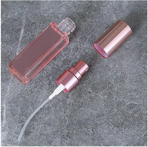 Miniatura 4 de Botella recargable portátil de vidrio atomizador de botella de vidrio sub-botella de viaje, rosa, 0.3 fl oz