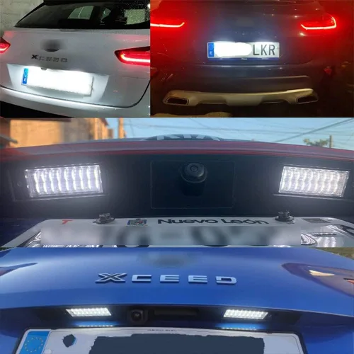 Miniatura 6 de Conjunto de luz LED de matrícula para Kia Forte Sedan 2019 2020 2021 2022 2023, repuesto OEM 6000K xenón blanco 18-SMD sin errores luces LED